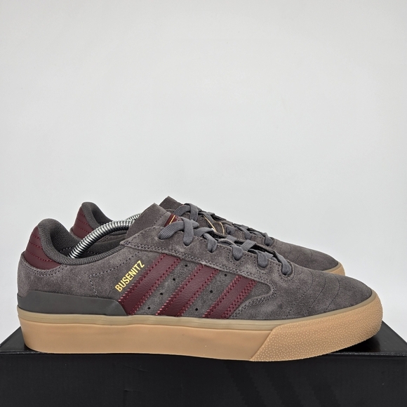 New adidas Busenitz Vulc II Charcoal Shadow Red Gum Men's Shoes Size 12 - Picture 3 of 8